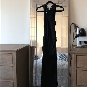 Body con black ruched dress by Michael Stars